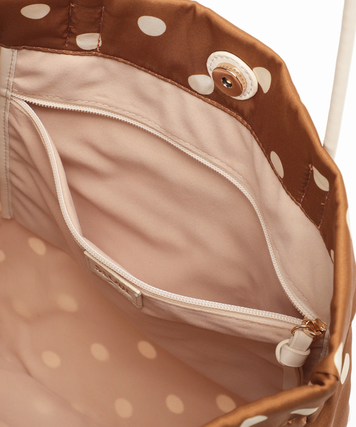 SLOBE IENA（スローブイエナ）の「SLOBE IENA ドットエコトートバッグ◆（トートバッグ・レディース・ホワイト/キャメル・FREE）」の13枚目の写真