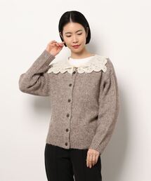 Samansa Mos2 | レース取り外し前後着カーディガン(カーディガン/ボレロ)