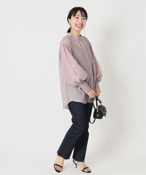 journal standard L'essage(ジャーナルスタンダードレサージュ)の「シャーリングスリーブブラウス◆(シャツ/ブラウス・レディース・ネイビー/ピンク/ブルー・FREE)」の18枚目の写真