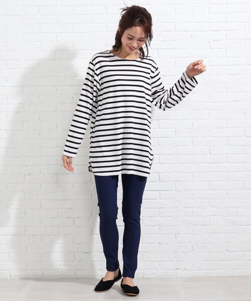 SHOO・LA・RUE（シューラルー）の「◆ベーシックシャツテールカットソー（Tシャツ/カットソー・レディース・ブラック/アイボリー/ナチュラル/アイボリー系2・02/03/04）」の11枚目の写真