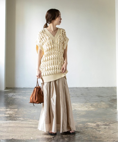 新品タグ付き☆ノーブル☆シアータフタマキシスカート Noble（ノーブル）の「《追加》シアータフタマキシスカート