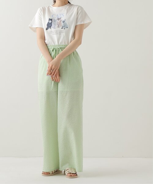 RAY CASSIN（レイカズン）の「ネコプリントTシャツ（Tシャツ/カットソー・レディース・オフホワイト/ブルー/ネイビー・FREE）」の15枚目の写真