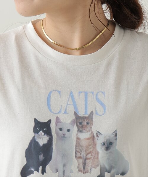 RAY CASSIN（レイカズン）の「ネコプリントTシャツ（Tシャツ/カットソー・レディース・オフホワイト/ブルー/ネイビー・FREE）」の20枚目の写真