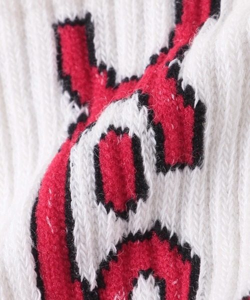 X-girl Stages(エックスガールステージス)の「配色ミルズロゴソックス【日本製】(ソックス/靴下・キッズ・パープル/ホワイト/ブラック・15-17cm/19-21cm/13-15cm/17-19cm)」の4枚目の写真