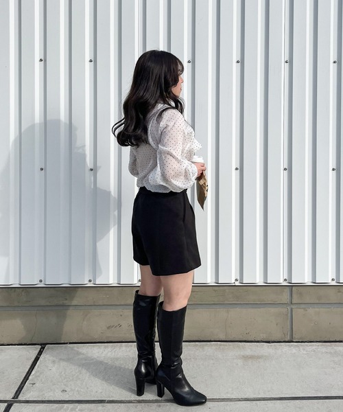 frunco（フランコ）の「ドット柄ボウタイブラウス（シャツ/ブラウス・レディース・ブラック/ホワイト・FREE）」の12枚目の写真