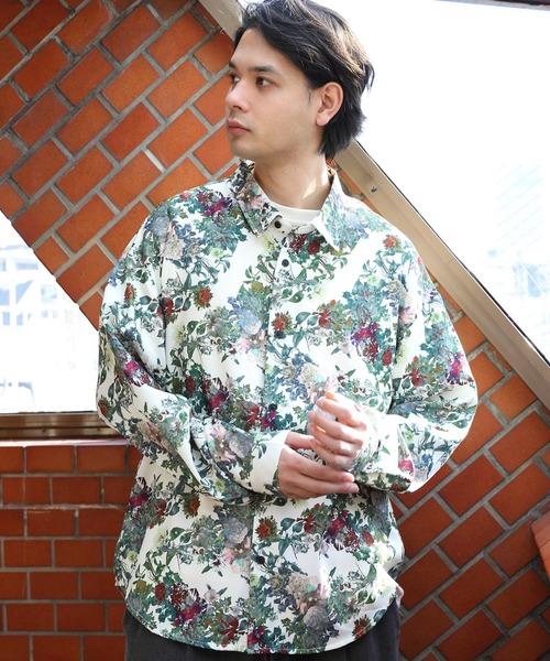 ８(eight)（エイト）の「総柄とろみシャツ（シャツ/ブラウス・メンズ・ベージュ/アイボリー/ブルーグレー/ホワイト系その他/ブラック系その他/グレー系その他/ブラウン系その他/ブルー系その他/キャメル/ホワイト系その他2/ブラック系その他2/ブラック系その他3/ブラック系その他4/ブラック系その他5/グレー系その他2/グレー系その他3/ブラウン系その他2/ブラウン系その他3/ブルー系その他2/イエロー系その他/グリーン系その他/ブラック系その他6/ホワイト系その他3/オレンジ系その他/ブルー系その他3/ブラウン系その他4/ライトグレー/ブラック系3/ホワイト系1/ホワイト系2/ホワイト系その他6/ダークブラウン/ブラック系その他7/ホワイト系その他4/ブラック系2/ホワイト系その他5/ブラック系1/ブラック系4/ネイビー系1/ブラウン系その他5/グレー系その他4/ベージュ系その他/ブラック系5/グリーン系その他2・MEDIUM/LARGE）」の9枚目の写真