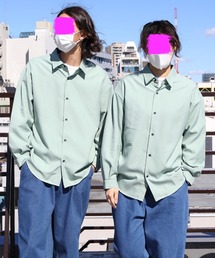 総柄とろみシャツ