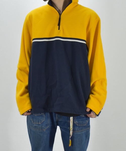 OLD NAVY（オールドネイビー）の「【ヴィンテージ古着】Y2K OLD NAVY/オールドネイビー ハーフジップ フリースジャケット（ブルゾン・メンズ・ネイビー・LARGE）」の3枚目の写真
