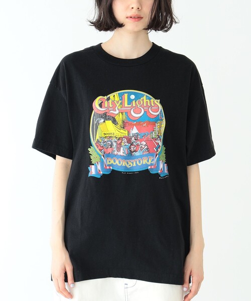 BEAMS BOY(ビームスボーイ)の「City Lights Bookstore × BEAMS BOY / 別注 Pat Ryan 1975 Tシャツ(Tシャツ/カットソー・レディース・ブラック・LARGE)」の6枚目の写真