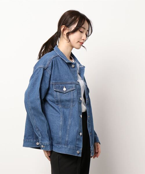 Lugnoncure（ルノンキュール）の「デニムジャケット（デニムジャケット・レディース・ネイビー/オフホワイト/ブルー・ﾌﾘ-）」の7枚目の写真