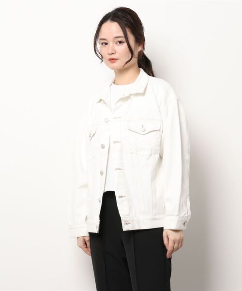 Lugnoncure（ルノンキュール）の「デニムジャケット（デニムジャケット・レディース・ネイビー/オフホワイト/ブルー・ﾌﾘ-）」の10枚目の写真