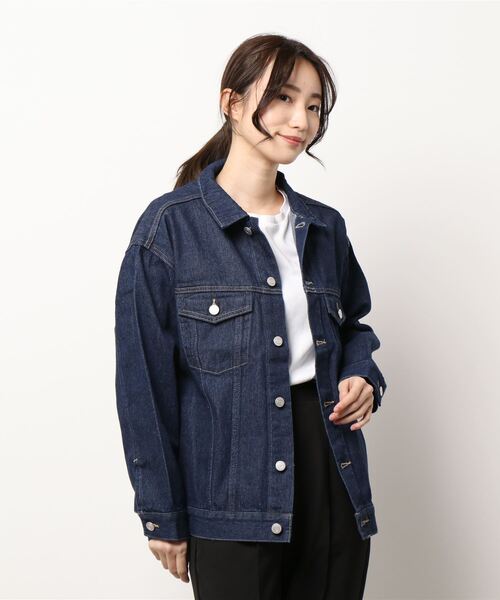 Lugnoncure（ルノンキュール）の「デニムジャケット（デニムジャケット・レディース・ネイビー/オフホワイト/ブルー・ﾌﾘ-）」の5枚目の写真