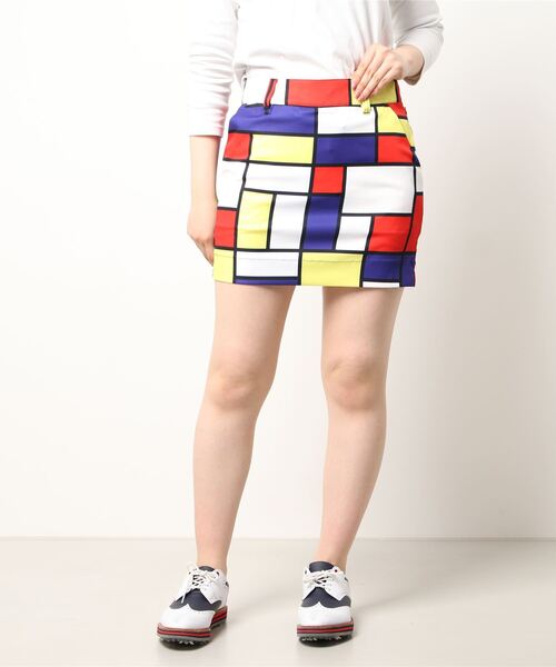 Loudmouth(ラウドマウス)の「LOUDMOUTH/ラウドマウス ゴルフウェア 総柄 昇華プリント UVカット インナーパンツ付き ミニ丈 スカート(スカート・レディース・その他/ライトグリーン系/ネイビー系/マルチ/ブルー系その他/ホワイト系その他・L/S/M)」の5枚目の写真