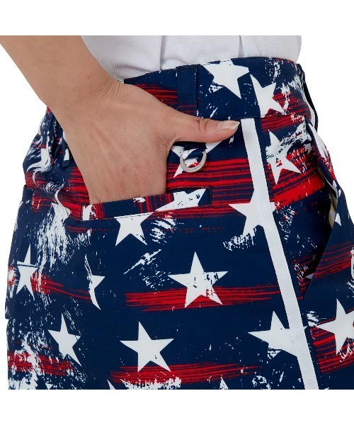 Loudmouth(ラウドマウス)の「LOUDMOUTH/ラウドマウス ゴルフウェア 総柄 昇華プリント UVカット インナーパンツ付き ミニ丈 スカート(スカート・レディース・その他/ライトグリーン系/ネイビー系/マルチ/ブルー系その他/ホワイト系その他・L/S/M)」の21枚目の写真