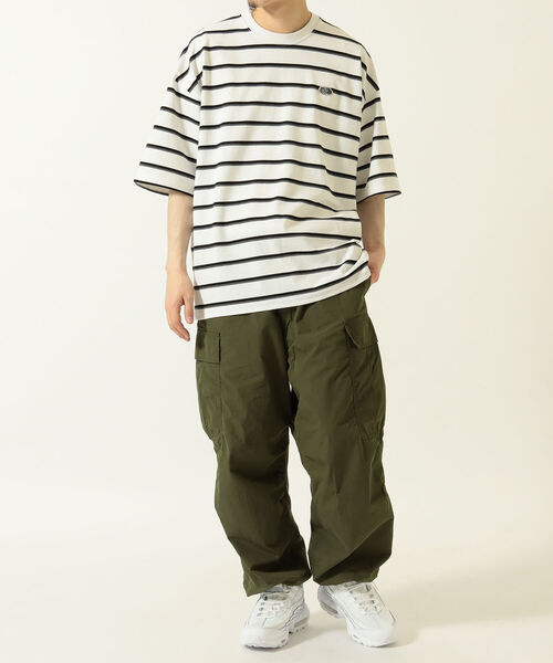 FRUIT OF THE LOOM（フルーツオブザルーム）の「FRUIT OF THE LOOM / Retro Border T-shirt（Tシャツ/カットソー・メンズ・ホワイト/グリーン・SMALL/MEDIUM/LARGE/X-LARGE）」の3枚目の写真