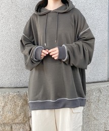 PairPair | 配色ステッチフーディー(ユニセックス)(パーカー)