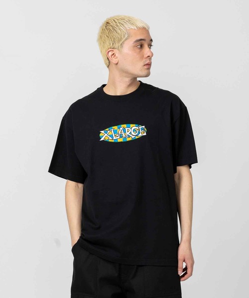 XLARGE（エクストララージ）の「CHECKER OVAL LOGO S/S TEE（Tシャツ/カットソー・メンズ・ホワイト/イエロー/ブラック・L/S/XL/M）」の3枚目の写真