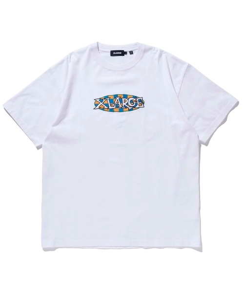 XLARGE（エクストララージ）の「CHECKER OVAL LOGO S/S TEE（Tシャツ/カットソー・メンズ・ホワイト/イエロー/ブラック・L/S/XL/M）」の6枚目の写真