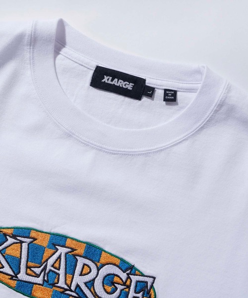 XLARGE（エクストララージ）の「CHECKER OVAL LOGO S/S TEE（Tシャツ/カットソー・メンズ・ホワイト/イエロー/ブラック・L/S/XL/M）」の8枚目の写真