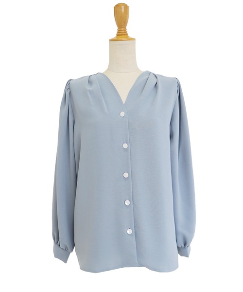 BLUEEAST（ブルーイースト）の「パールドットボタンブラウス（シャツ/ブラウス・レディース・アイボリー/ブラック/ブルー/ホワイト/ベージュ・MEDIUM）」の13枚目の写真