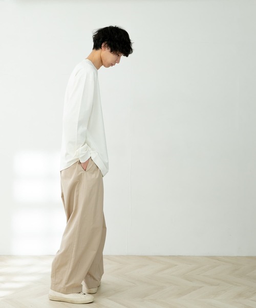 FORK&SPOON（フォークアンドスプーン）の「『ユニセックス』FORK&SPOON　ロゴプリントロングスリーブTシャツ（Tシャツ/カットソー・メンズ・オフホワイト/ブラック・4/5）」の8枚目の写真