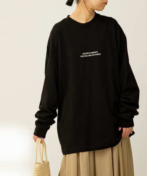 FORK&SPOON（フォークアンドスプーン）の「『ユニセックス』FORK&SPOON　ロゴプリントロングスリーブTシャツ（Tシャツ/カットソー・メンズ・オフホワイト/ブラック・4/5）」の9枚目の写真