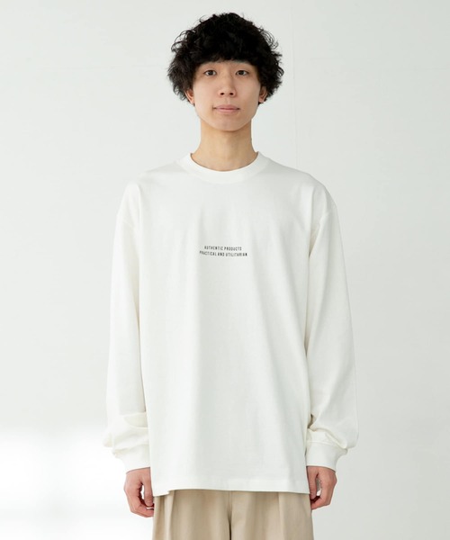 FORK&SPOON（フォークアンドスプーン）の「『ユニセックス』FORK&SPOON　ロゴプリントロングスリーブTシャツ（Tシャツ/カットソー・メンズ・オフホワイト/ブラック・4/5）」の13枚目の写真