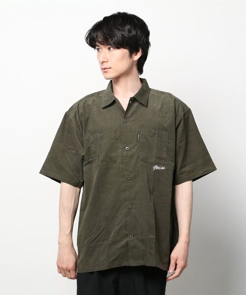 Back Channel（バックチャンネル）の「CORDUROY HALF SLEEVE SHIRT（シャツ/ブラウス・メンズ・ベージュ/ブルー/オリーブドラブ・MEDIUM/LARGE/X-LARGE/XX-LARGE）」の12枚目の写真
