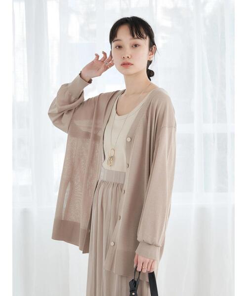 earth music&ecology（アースミュージックアンドエコロジー）の「リブタンクトップ（タンクトップ・レディース・ブラック/ライトベージュ/キャメル/オフホワイト・M/S）」の11枚目の写真