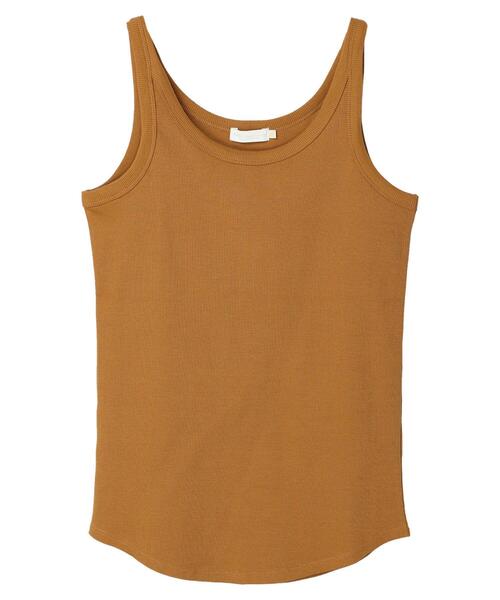 earth music&ecology（アースミュージックアンドエコロジー）の「リブタンクトップ（タンクトップ・レディース・ブラック/ライトベージュ/キャメル/オフホワイト・M/S）」の16枚目の写真