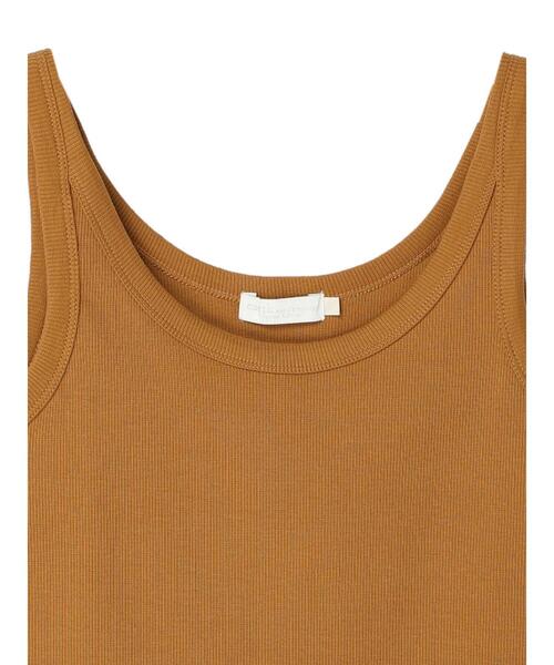 earth music&ecology（アースミュージックアンドエコロジー）の「リブタンクトップ（タンクトップ・レディース・ブラック/ライトベージュ/キャメル/オフホワイト・M/S）」の18枚目の写真