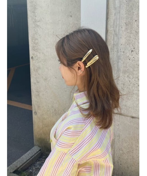 SLY（スライ）の「THICK METAL BARRETTE SET メタル バレッタ セット（バレッタ/ヘアクリップ・レディース・シルバー/ゴールド・FREE）」の6枚目の写真