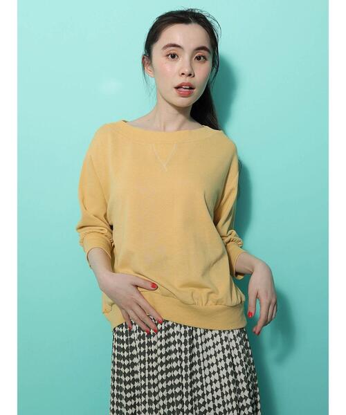 RAY CASSIN FAVORI（レイカズンフェバリ）の「・RAY CASSIN ウラケ7分袖プルオーバー（Tシャツ/カットソー・レディース・ミント/イエロー/ブラック/オフホワイト・FREE）」の6枚目の写真