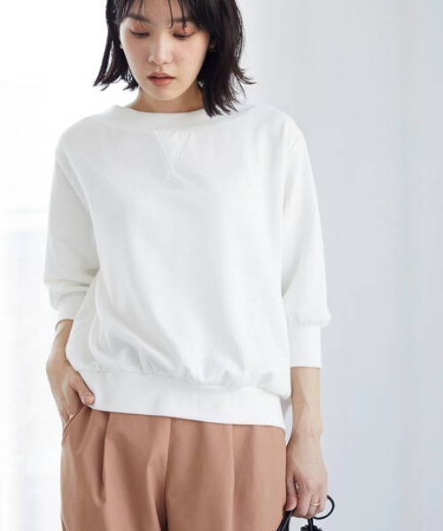 RAY CASSIN FAVORI（レイカズンフェバリ）の「・RAY CASSIN ウラケ7分袖プルオーバー（Tシャツ/カットソー・レディース・ミント/イエロー/ブラック/オフホワイト・FREE）」の2枚目の写真