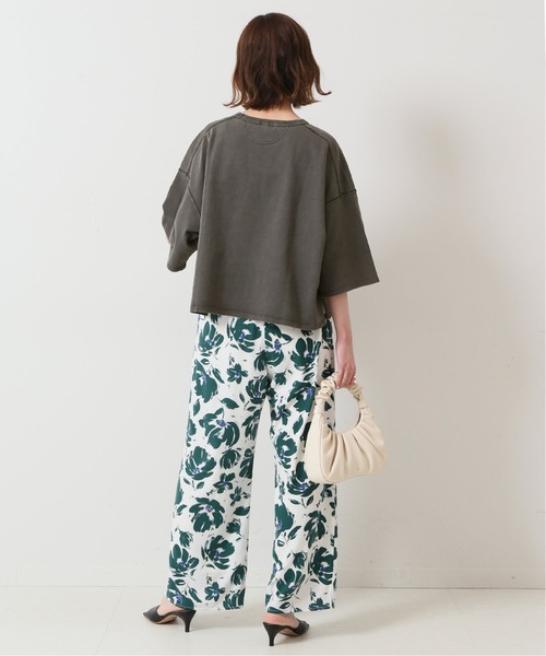 SLOBE IENA(スローブイエナ)の「BDテンジククロップドTシャツ(Tシャツ/カットソー・レディース・チャコールグレー/ホワイト・LARGE/SMALL)」の4枚目の写真