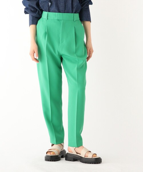 OPAQUE.CLIP（オペークドットクリップ）の「◆【C】カラードダブルクロス テーパードパンツ（その他パンツ・レディース・ブルー/グリーン/パープル系4・36/40/38/34）」の4枚目の写真