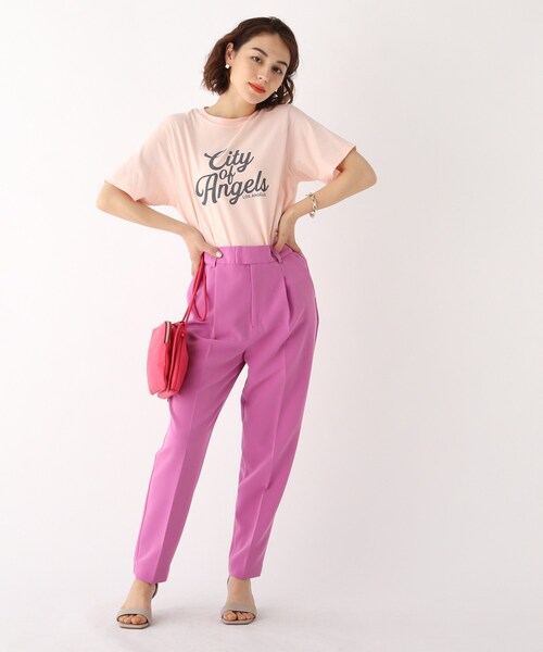 OPAQUE.CLIP（オペークドットクリップ）の「◆【C】カラードダブルクロス テーパードパンツ（その他パンツ・レディース・ブルー/グリーン/パープル系4・36/40/38/34）」の11枚目の写真