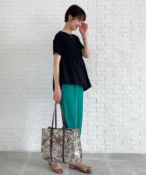 OPAQUE.CLIP（オペークドットクリップ）の「◆【C】カラードダブルクロス テーパードパンツ（その他パンツ・レディース・ブルー/グリーン/パープル系4・36/40/38/34）」の18枚目の写真