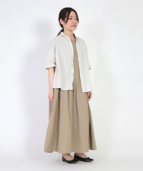 Brocante（ブロカント）の「[Brocante / ブロカント] ヴィンテージキャンパス ルファーシャツ（シャツ/ブラウス・レディース・チャコールグレー/ベージュ/アイボリー/ダークネイビー・2）」の22枚目の写真