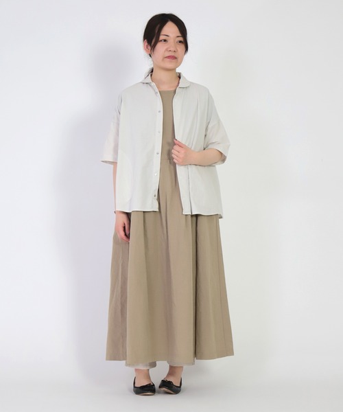 Brocante（ブロカント）の「[Brocante / ブロカント] ヴィンテージキャンパス ルファーシャツ（シャツ/ブラウス・レディース・チャコールグレー/ベージュ/アイボリー/ダークネイビー・2）」の21枚目の写真