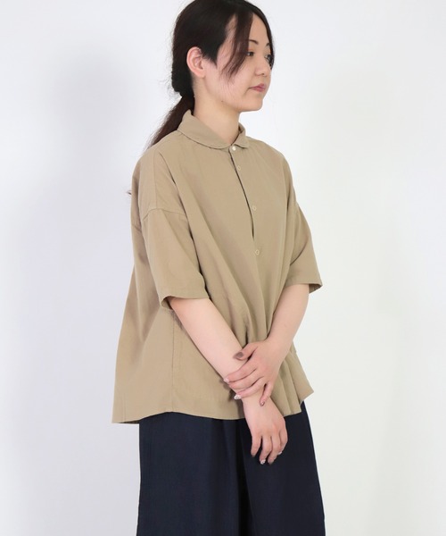 Brocante（ブロカント）の「[Brocante / ブロカント] ヴィンテージキャンパス ルファーシャツ（シャツ/ブラウス・レディース・チャコールグレー/ベージュ/アイボリー/ダークネイビー・2）」の7枚目の写真