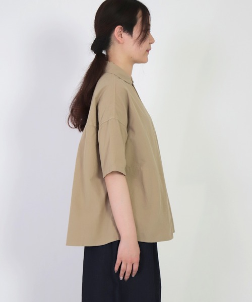 Brocante（ブロカント）の「[Brocante / ブロカント] ヴィンテージキャンパス ルファーシャツ（シャツ/ブラウス・レディース・チャコールグレー/ベージュ/アイボリー/ダークネイビー・2）」の8枚目の写真