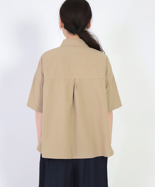 Brocante（ブロカント）の「[Brocante / ブロカント] ヴィンテージキャンパス ルファーシャツ（シャツ/ブラウス・レディース・チャコールグレー/ベージュ/アイボリー/ダークネイビー・2）」の9枚目の写真