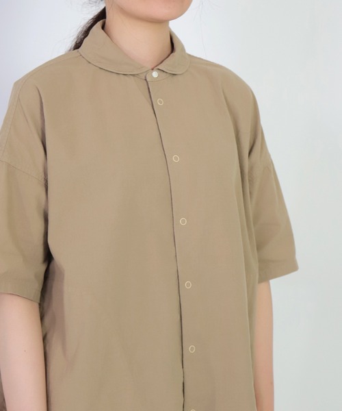 Brocante（ブロカント）の「[Brocante / ブロカント] ヴィンテージキャンパス ルファーシャツ（シャツ/ブラウス・レディース・チャコールグレー/ベージュ/アイボリー/ダークネイビー・2）」の10枚目の写真