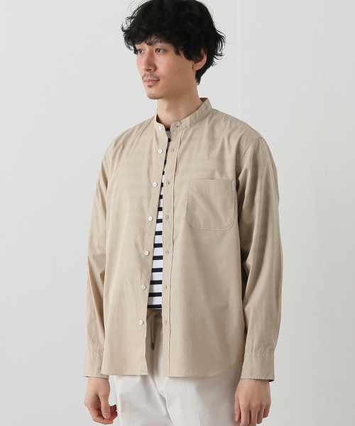 B.C STOCK(ベーセーストック)の「REGULAR BAND シャツ(シャツ/ブラウス・メンズ・ホワイト/ベージュ/ネイビー・SMALL/MEDIUM/LARGE)」の1枚目の写真