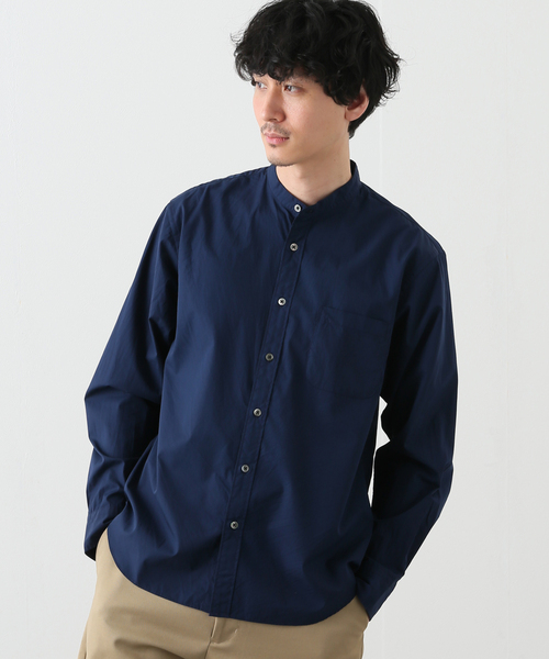 B.C STOCK(ベーセーストック)の「REGULAR BAND シャツ(シャツ/ブラウス・メンズ・ホワイト/ベージュ/ネイビー・SMALL/MEDIUM/LARGE)」の3枚目の写真