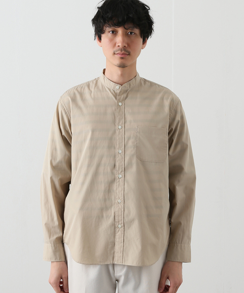 B.C STOCK(ベーセーストック)の「REGULAR BAND シャツ(シャツ/ブラウス・メンズ・ホワイト/ベージュ/ネイビー・SMALL/MEDIUM/LARGE)」の5枚目の写真