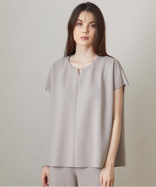 OUVRAGE CLASSE（ウヴラージュクラス）の「ポリエステルブラウス（シャツ/ブラウス・レディース・ホワイト/ブラック/グレイッシュベージュ・FREE）」の3枚目の写真