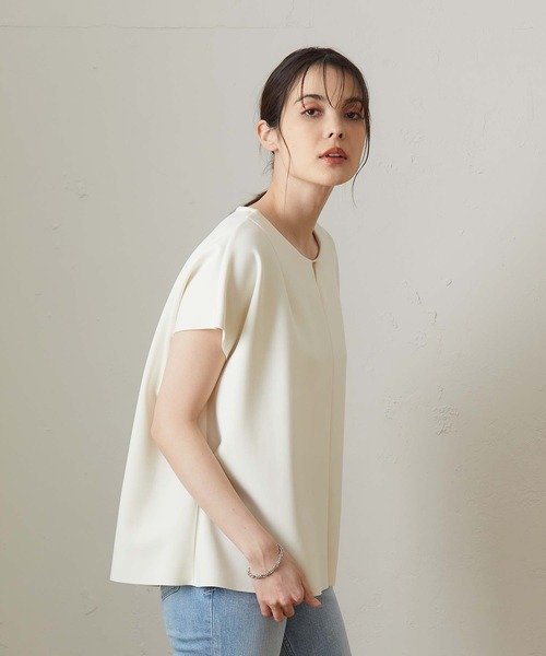 OUVRAGE CLASSE（ウヴラージュクラス）の「ポリエステルブラウス（シャツ/ブラウス・レディース・ホワイト/ブラック/グレイッシュベージュ・FREE）」の8枚目の写真