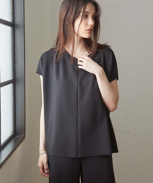 OUVRAGE CLASSE（ウヴラージュクラス）の「ポリエステルブラウス（シャツ/ブラウス・レディース・ホワイト/ブラック/グレイッシュベージュ・FREE）」の15枚目の写真